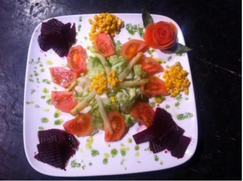 Plato de comida de vegetales Plato de comida de vegetales